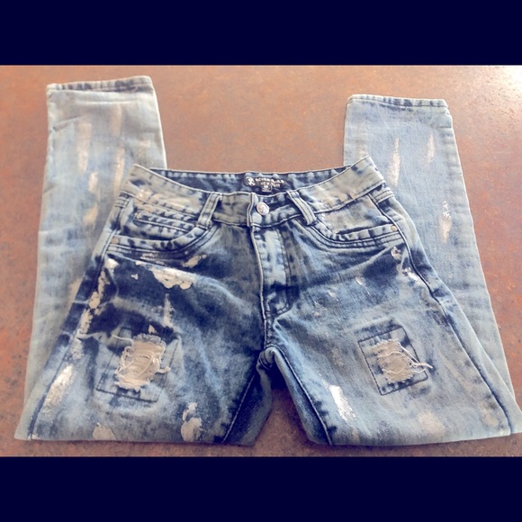 Seven souls metallic wash size 8 boys jeans - Picture 1 of 2